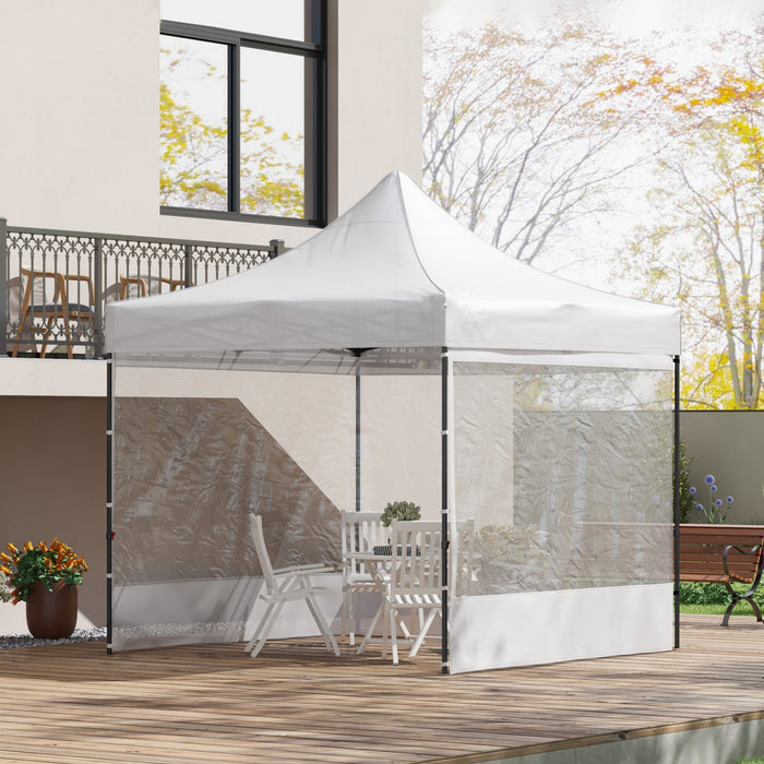 Outsunny Tente A Gazebo Pop-up 10' X 10' Avec Cotes, Hauteur Reglable