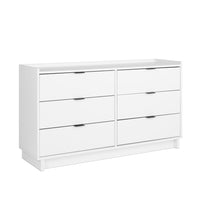 Commode Simply Modern de Prepac de 52,5 po à 6 tiroirs - blanche