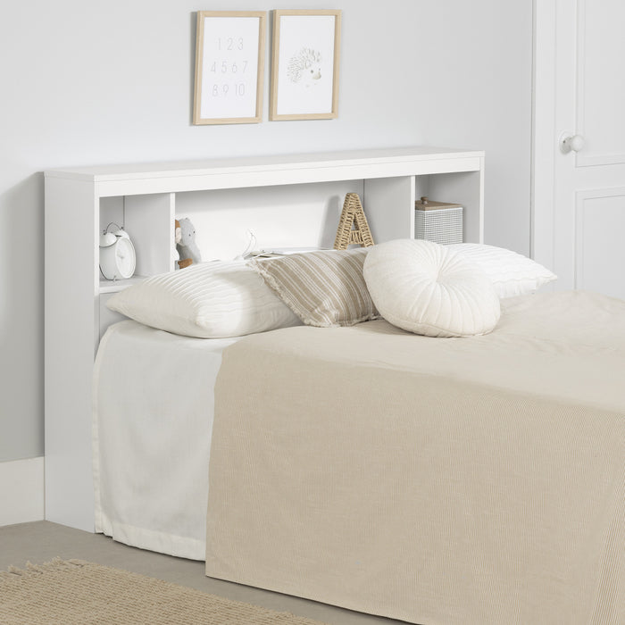 Spark Tete De Lit Bibliotheque - Blanc Solide