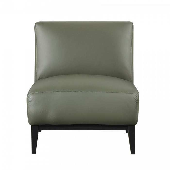 Fauteuil D'appoint Murdock En Cuir Vert