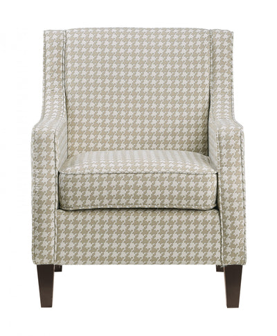 Beagle Accent Chair, Khaki Pattern Fabric | Fauteuil Beagle En Tissu A Motif Kaki