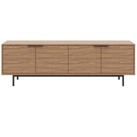 Meuble pour téléviseur Hamilton de Nordika de 70 po avec 4 armoires de rangement - noyer clair