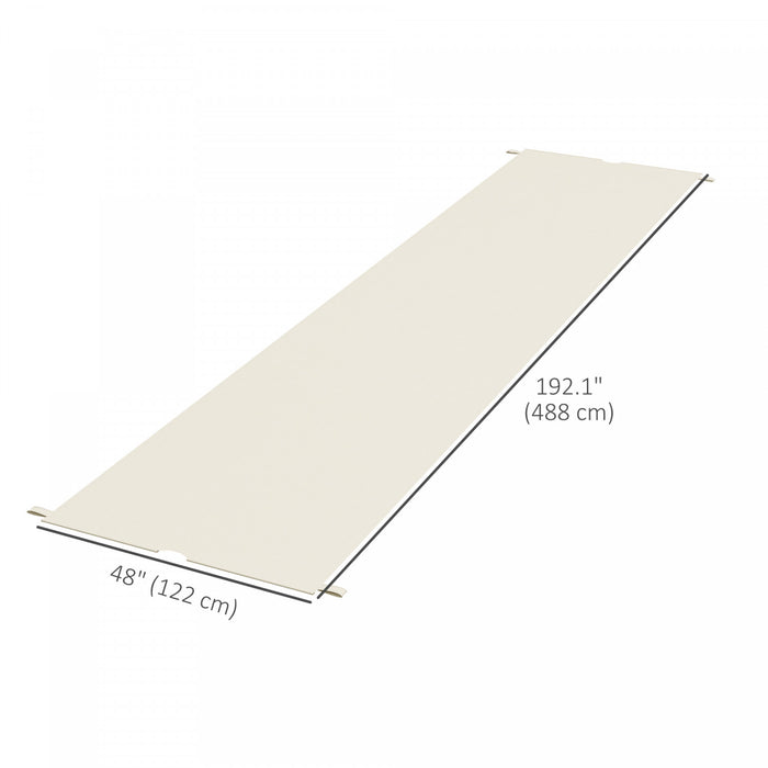 Outsunny Auvent De Pergola, Protection Uv, 2 Pieces 16 X 4 Pi, Blanc Creme