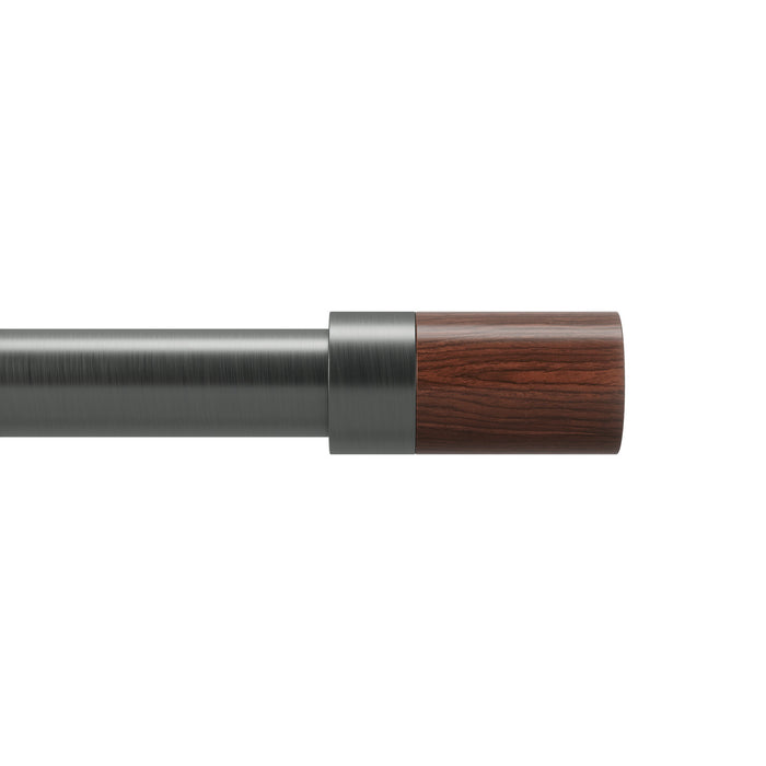 Tringle à rideaux extensible Blok de Umbra gris métallisé de 1 po - 72 po à 144 po