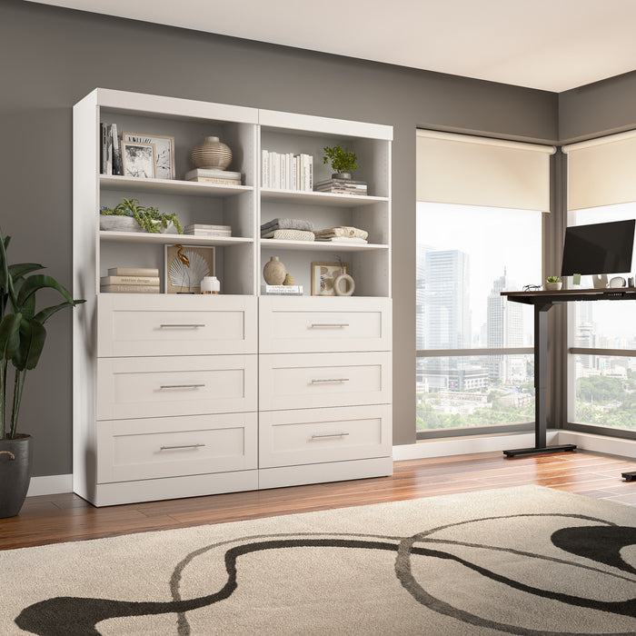 Organisateur de garde-robe Pur de Bestar de 72 po (L) avec tiroirs - blanc