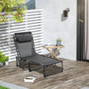 Outsunny Chaise Salon Pliante Exterieure, Chaise De Bronzage Inclinable