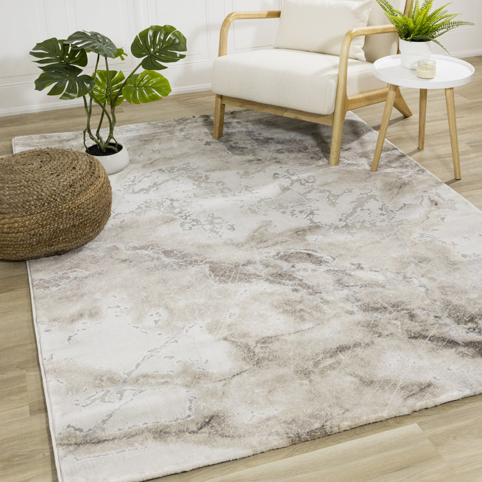 Carpette London à motif marbré pour l’intérieur - 5 pi 3 po x 7 pi 7 po