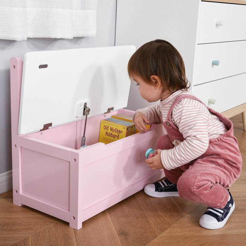 Coffre à Jouets INGA Pour Enfants - Rangement Spacieux En Blanc, Design épuré Et Sécurisé Pour Chambre D'enfant