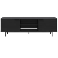 Meuble pour téléviseur Hamilton de Nordika de 70 po avec 2 armoires de rangement - noir