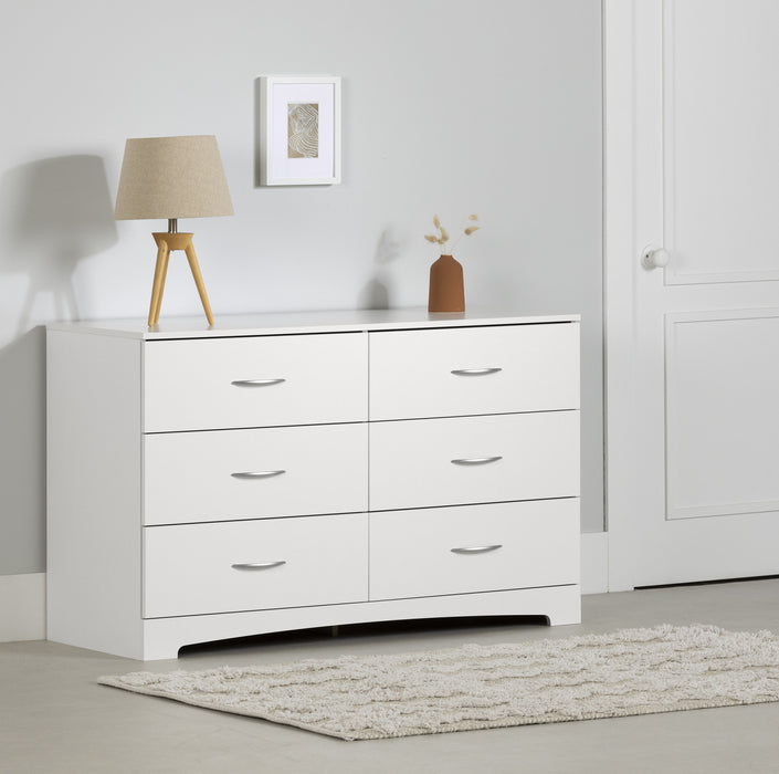 Step One Commode 6 Tiroirs - Blanc Solide
