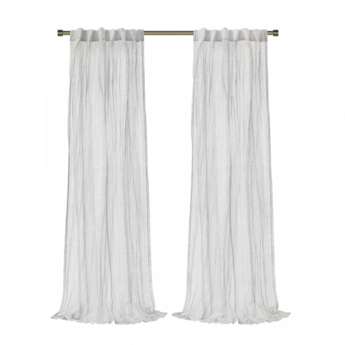 Panneau de rideau transparent Paloma abricot à double têtes d’Habitat - 52 x 95