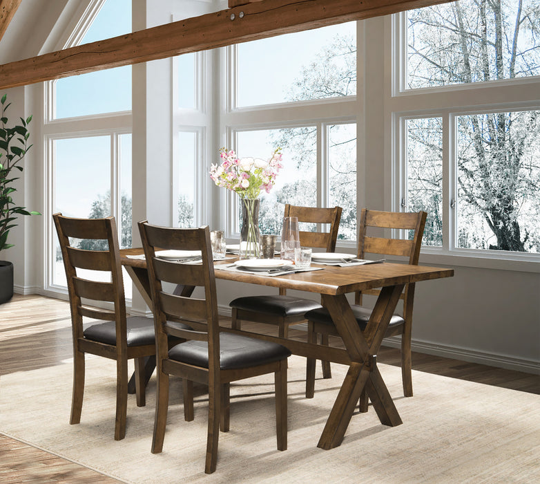 Chaise De Salle A Manger Brienne Avec Assise En Similicuir (ensemble De 2)