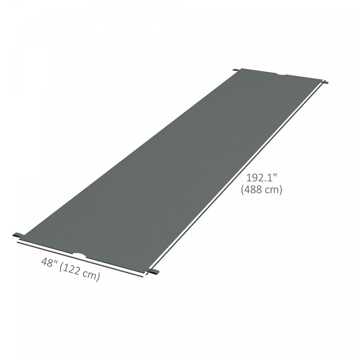 Outsunny Auvent De Pergola, Protection Uv, 2 Pieces 16 X 4 Pi, Gris Fonce