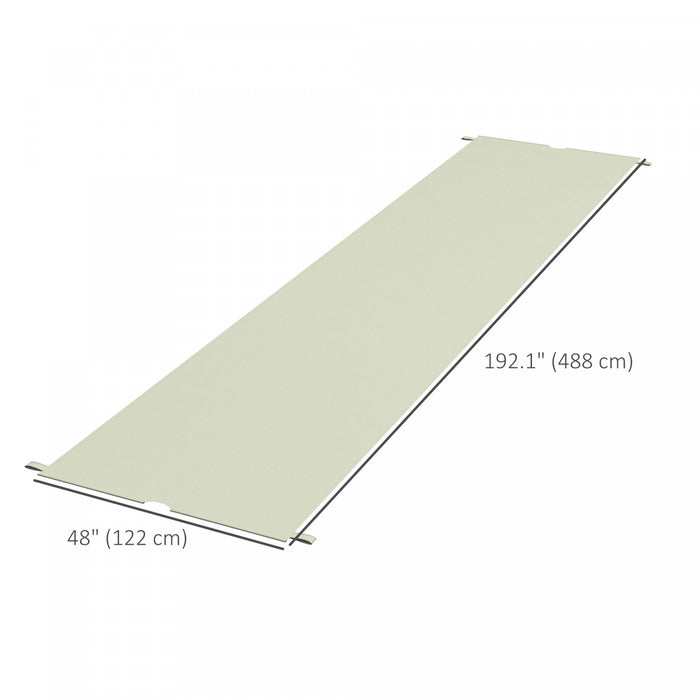 Outsunny Auvent De Pergola, Protection Uv, 2 Pieces 16 X 4 Pieds, Kaki