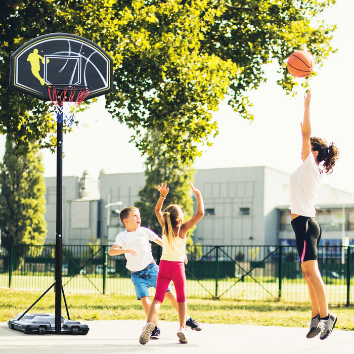 Soozier 6.5'-10' Support De Systeme De Panier De Basket-ball Portable Reglable Exterieur
