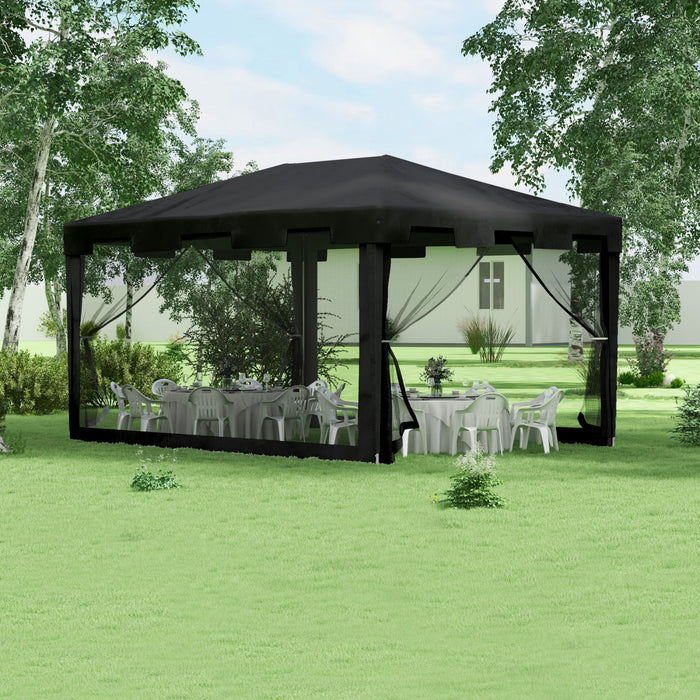 Outsunny Tente De Reception Mariage, Gazebo Exterieur Impermeable A L'eau