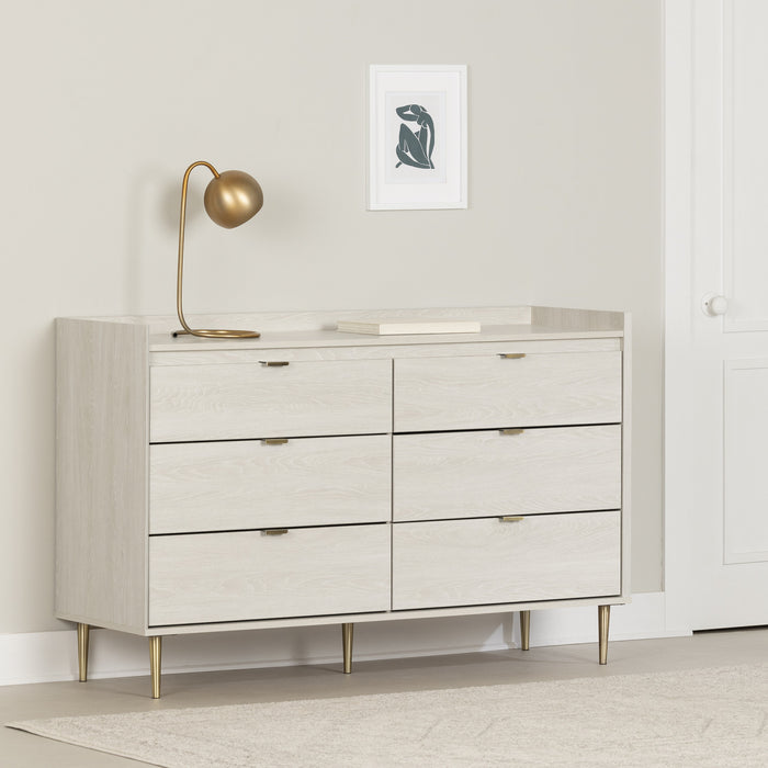 Hype Commode 6 Tiroirs - Chene Hivernal