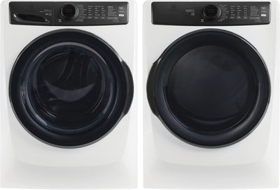 Electrolux 5.2 Cu. Ft. Front Load Washer and 8.0 Cu. Ft. Perfect Steam™ Gas Dryer - Matte White | Laveuse à chargement frontal de 5,2 pi3 et sécheuse à gaz Perfect SteamMC de 8,0 pi3 d’Electrolux - blanc mat