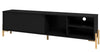 Meuble pour téléviseur Bowery de Manhattan Comfort de 72,83 po avec 4 tablettes - chêne noir