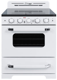 Cuisinière électrique Classic Rétro par Unique de 30 po à convection - UGP-30CR EC W
