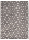 Carpette August gris foncéblanc 6 pi 7 po x 9 pi 6 po