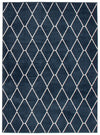 Carpette August bleu marineblanc 6 pi 7 po x 9 pi 6 po
