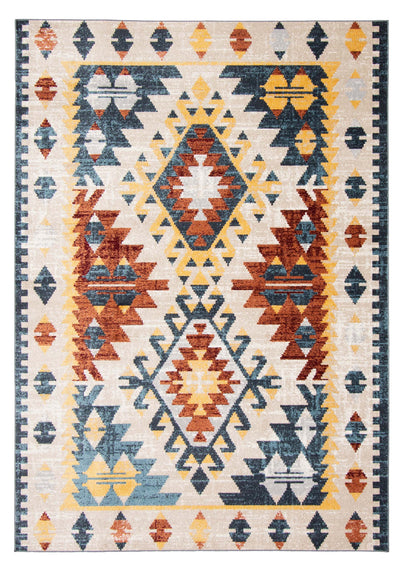 Mosaic Taupe/Copper Machine Washable Area Rug - 6'0" x 9'0"|Carpette Mosaic taupe et cuivre lavable à la machine - 6 pi 0 po x 9 pi 0 po|D86F7I36