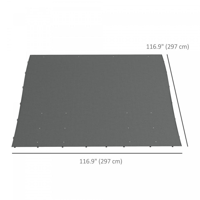 Outsunny Remplacement D'auvent De Pergola Pour Serie Outsunny 84c-038, Gris