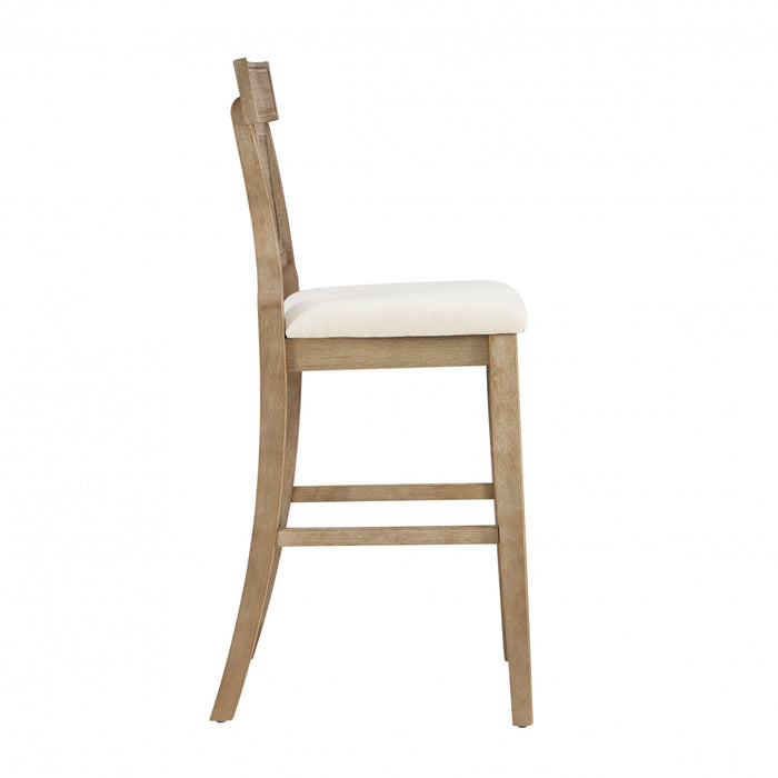 Tabouret bar Rylan en tissu - naturel
