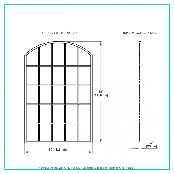 Miroir Godies de 48 po noir