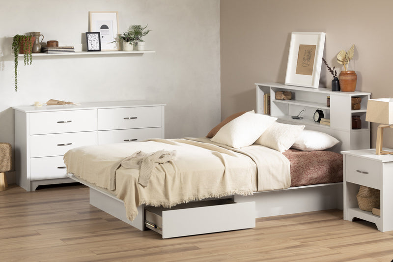 Fusion Commode 6 Tiroirs - Blanc Solide