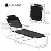 Outsunny Chaise Longue D'exterieur Avec Dossier Reglable, Noir