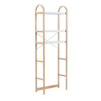 Tablettes au-dessus de la toilette modernes Bellwood de Umbra - blanches et naturelles