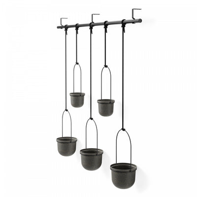 Umbra Black Triflora Hanging Planter - Set of 5|Jardinière suspendue Triflora de Umbra noire - ensemble de 5