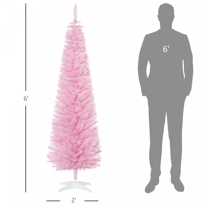 Homcom Sapin De Noel Artificiel Mince Avec 390 Branches Realistes