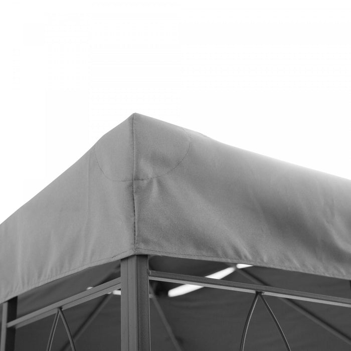 Outsunny 13' X 10' Toile De Rechange Pour Pavillon Tonnelle Tente Toit De Remplacement Gazebo De Jardin Tissu Polyester Haute Densite Anti-uv Gris Clair