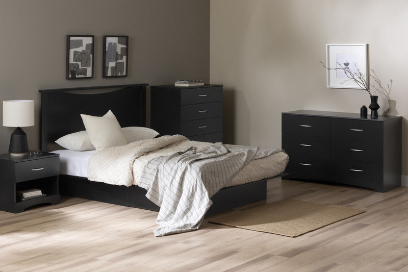 Step One Tete De Lit - Noir Solide