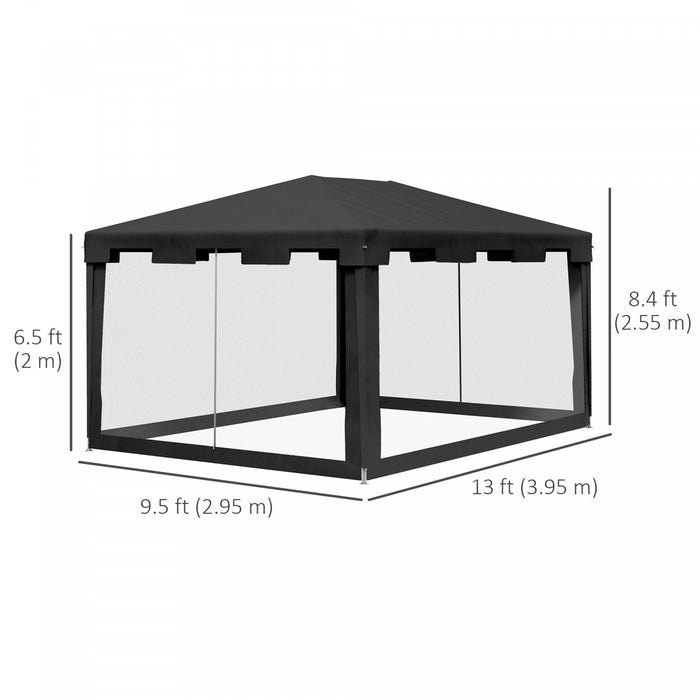 Outsunny Tente De Reception Mariage, Gazebo Exterieur Impermeable A L'eau