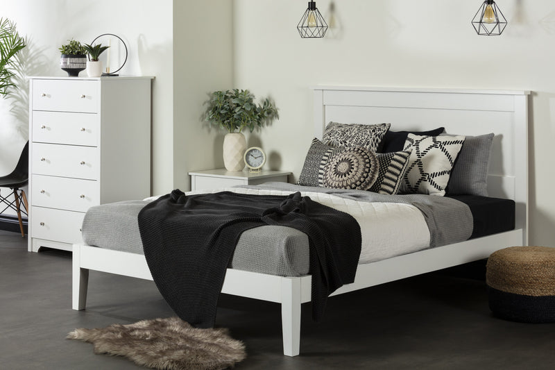Vito Commode 5 Tiroirs - Blanc Solide