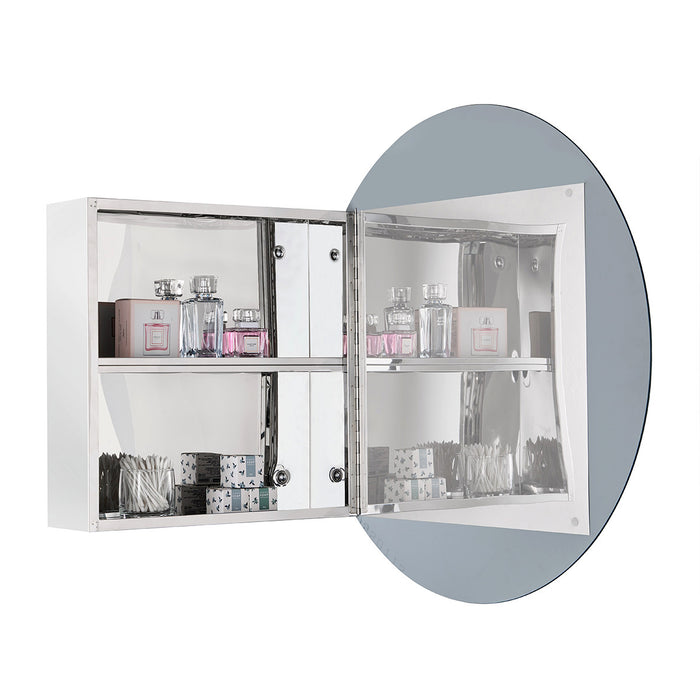 Armoire à pharmacie Julee avec miroir - argentée