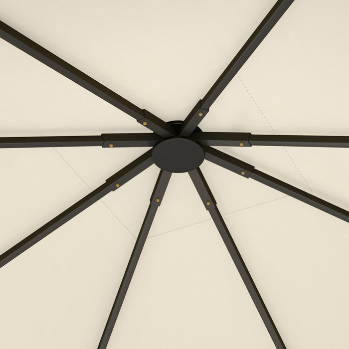 Outsunny Couverture De Remplacement Pour Gazebo Remplacement Du Toit, Creme