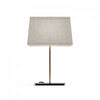 Lampe de table carrée classique dorée de 24 po avec abat-jour texturé