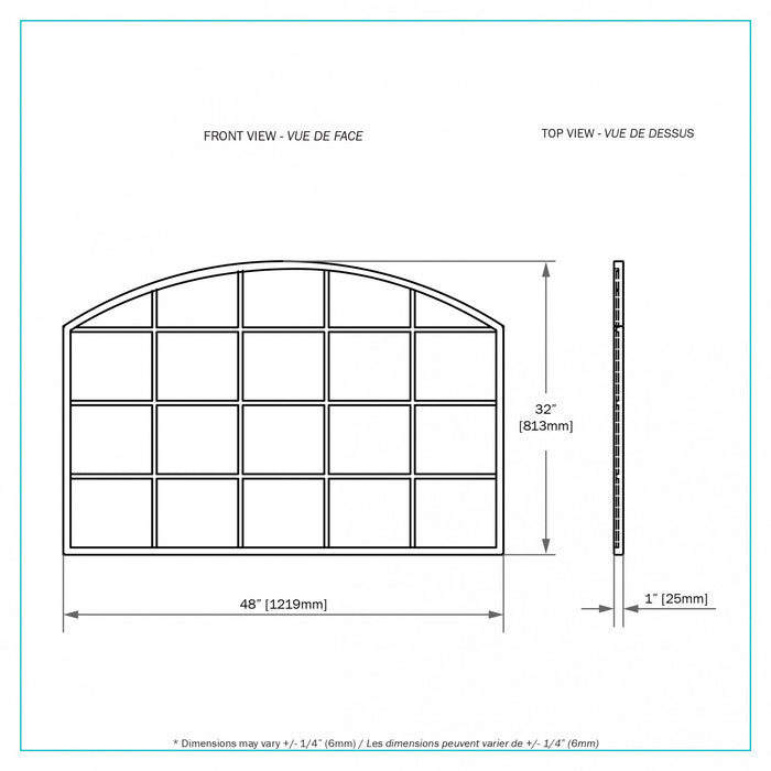 Miroir Gordies de 32 po noir