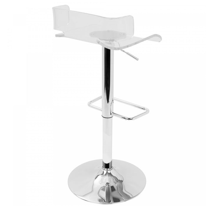 Tabouret bar réglable contemporain Pride - acrylique transparent