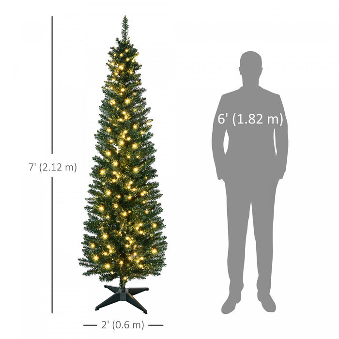 Homcom Arbre De Noel Artificiel Illumine 6 Pi Avec Lumieres Led Blanc Chaud