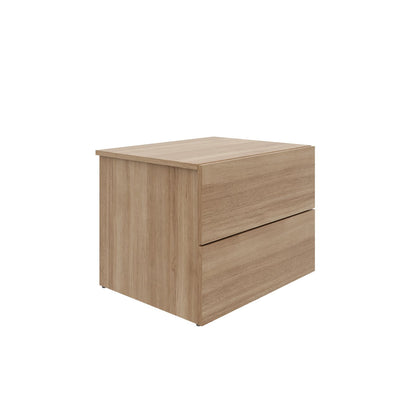 Nordika James Nightstand With 2-Drawers - Brown Oak|Table de nuit James Nordika à 2 tiroirs - chêne brun