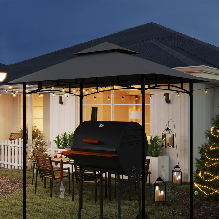 Outsunny Auvent De Remplacement Pour Tonnelle, Toit De Tonnelle 5'x8', Gris