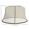 Outsunny Moustiquaire De Parasol De 7,5', Filet De Couverture De Parasol