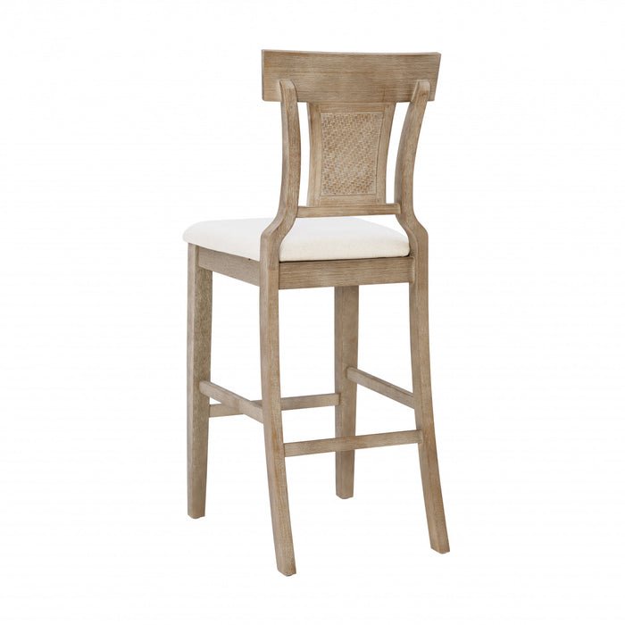 Tabouret bar Rylan en tissu - naturel