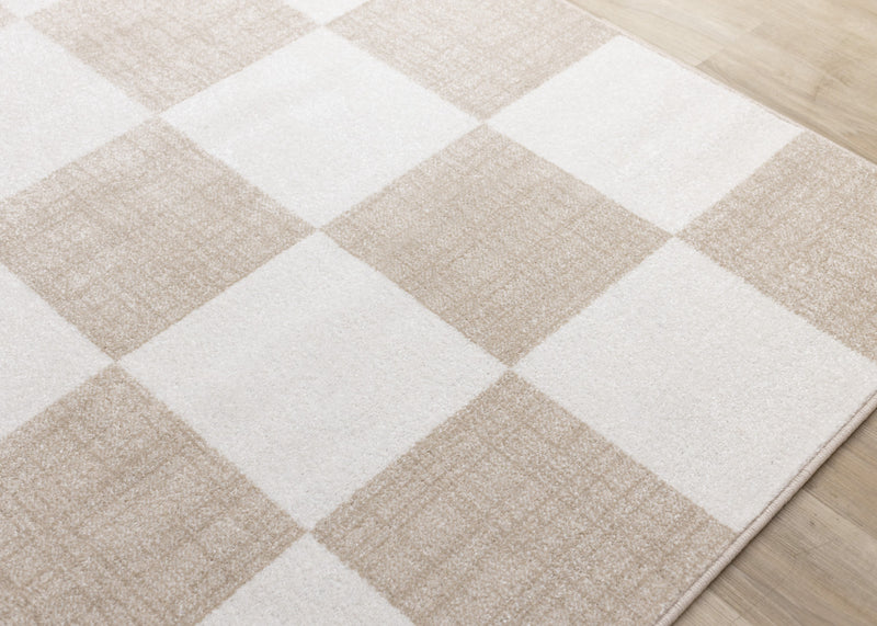 Carpette Covington à motif de damier moderne pour l’intérieur - 6 pi 7 po x 9 pi 10 po
